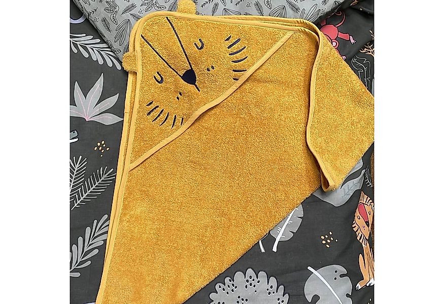 Familando Kapuzenhandtuch Löwe, Gold Gelb, 80x80 cm, 100% Baumwolle, Frotte günstig online kaufen