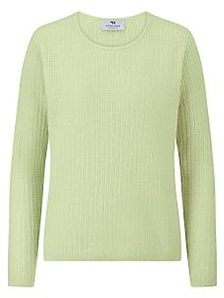 Rundhals-Pullover 1/1-Arm aus 100% Kaschmir Peter Hahn grün günstig online kaufen