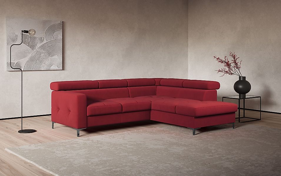 COTTA Ecksofa Sammy L-Form, mit Kopfteilverstellung, günstig online kaufen