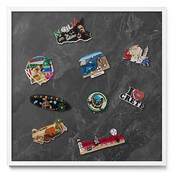 Tulup Magnettafel Magnetboard für Reisemagnete Dunkle Steinstruktur 50x50 c günstig online kaufen