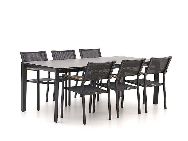 Bellagio Roma/Sestino 220 cm Gartenmöbel-Set 7-teilig stapelbar günstig online kaufen