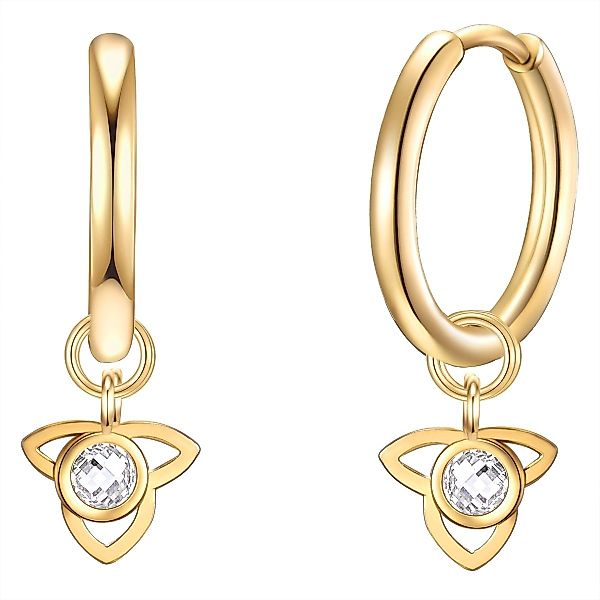 Eastside Paar Creolen gelbgold, mit Preciosa günstig online kaufen