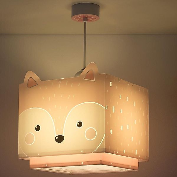 Kinderzimmer Pendelleuchte Little Fox in Pink E27 günstig online kaufen