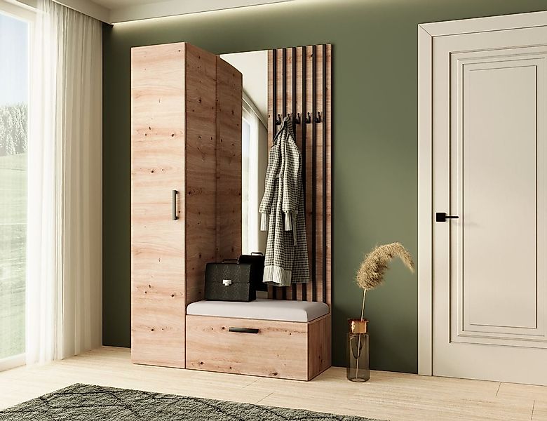 Beautysofa Garderobenschrank mit großem Spiegel und günstig online kaufen