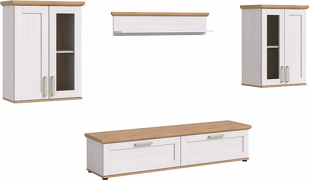 Home affaire Wohnwand "Cosenza", (Set, 4 St.), Cosenza, Breite: 336 cm,2xVi günstig online kaufen