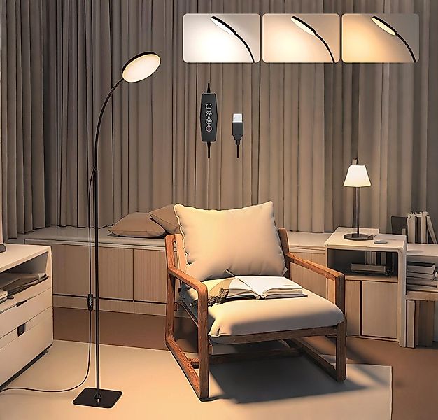 LMaxhome Stehlampe Wohnzimmer Dimmbar Standleuchte mit günstig online kaufen