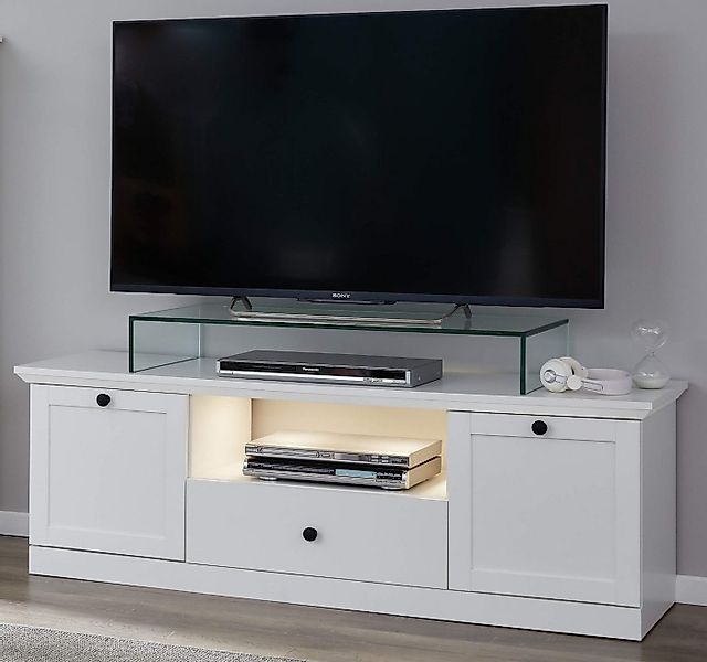 trendteam Lowboard Baxter (TV Unterschrank in Landhaus weiß, 140 x 49 cm), günstig online kaufen