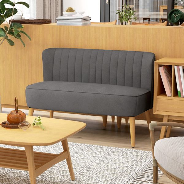 HOMCOM 2-Sitzer Zweisitzer, Loveseat mit Leinenoptik, günstig online kaufen