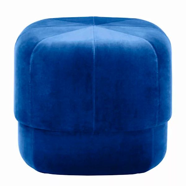 Sitzkissen Circus Small textil blau / Ø 46 cm - Velours - Normann Copenhage günstig online kaufen