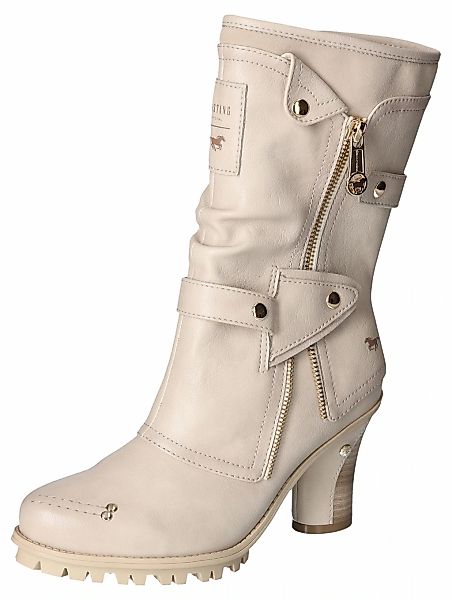 Mustang Shoes Winterstiefel, Absatzstiefel, Reißverschluss, mit günstig online kaufen