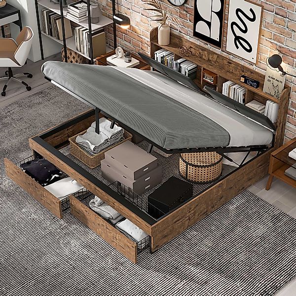 STILVORA Metallbett 180x200 Metallbett Holzbett mit günstig online kaufen