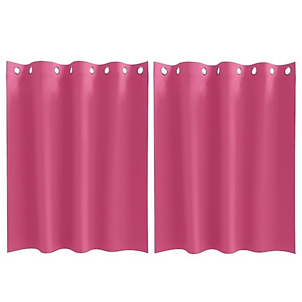 vidaXL Verdunkelungs-Vorhänge mit Ringen Helles Pink Polyester 4107403 günstig online kaufen