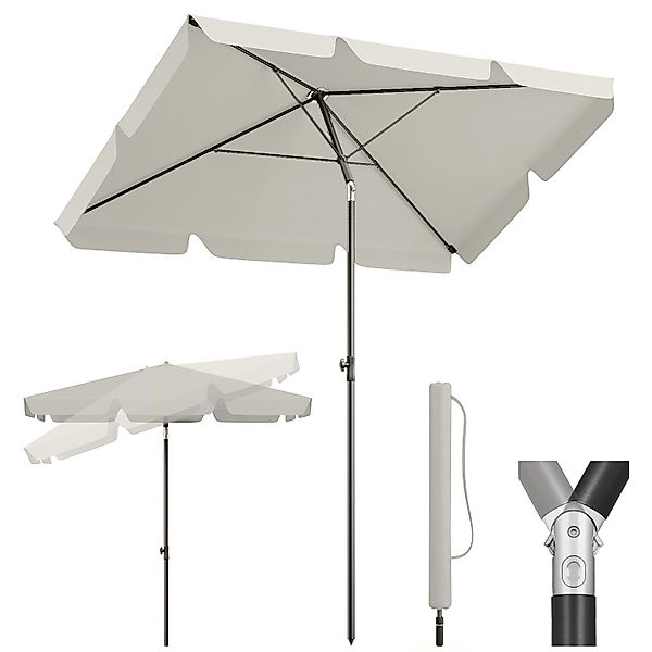 Sekey Rechteckschirm 200cm x 125cm Sonnenschirm günstig online kaufen