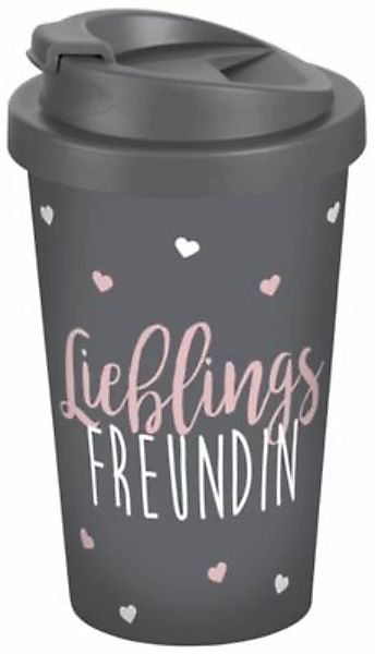Geda Labels Coffee to go Becher Lieblingsfreundin 400ml Kaffeebecher bunt günstig online kaufen