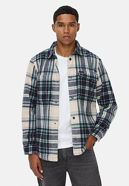 camel active Hemdjacke mit Seitentaschen Langarm Kentkragen Markenlabel günstig online kaufen