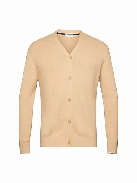 Esprit Strickjacke Cardigan nachhaltiger Baumwolle mit V-Ausschnitt (1-tlg) günstig online kaufen