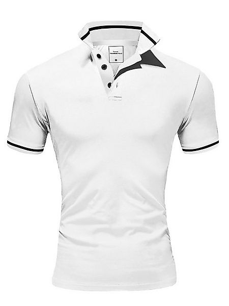 Amaci&Sons Poloshirt PROVIDENCE Herren Basic Kontrast Kurzarm Polohemd T-Sh günstig online kaufen