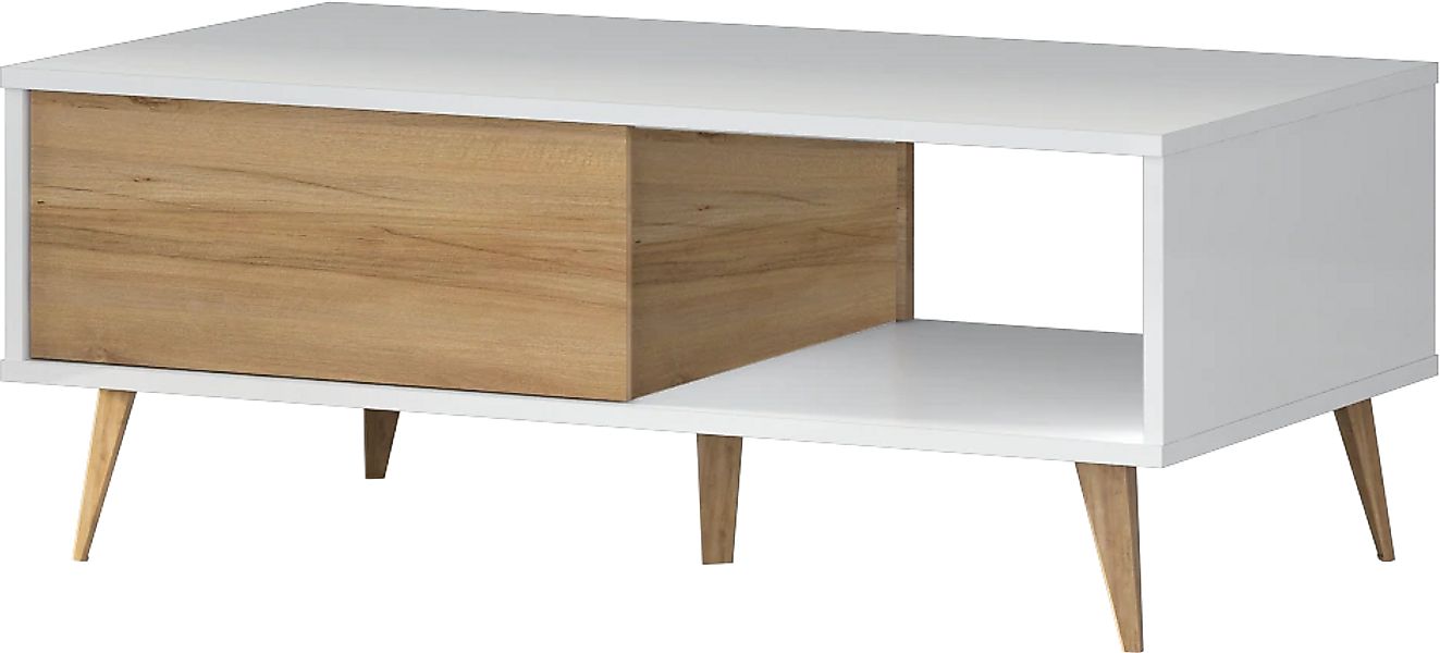 Home affaire Couchtisch "Vida" (H/B/T): 43/111/60cm, UV lackiert, kratzfest günstig online kaufen