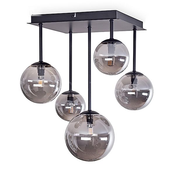 hofstein Deckenleuchte Deckenlampe aus Metall/Glas in günstig online kaufen