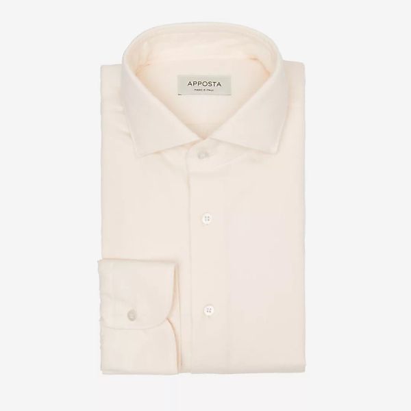 Hemd  einfarbig  weiß flanell twill doppelt gezwirnt, kragenform  modernisi günstig online kaufen