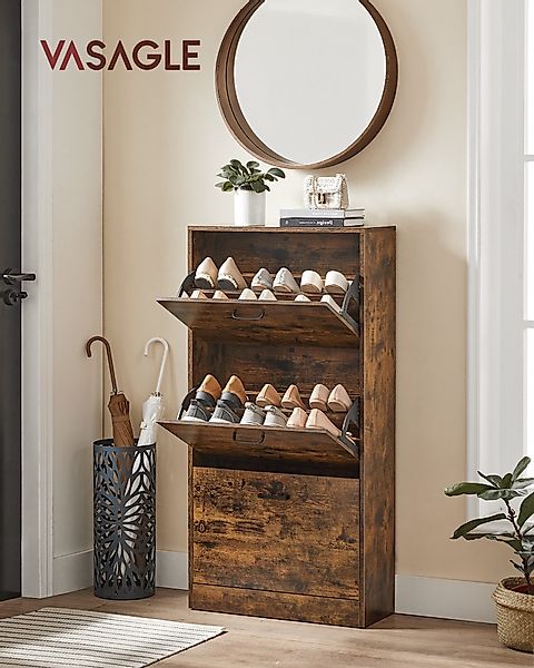 VASAGLE Schuhschrank Schuhregal perfekt für schmale günstig online kaufen