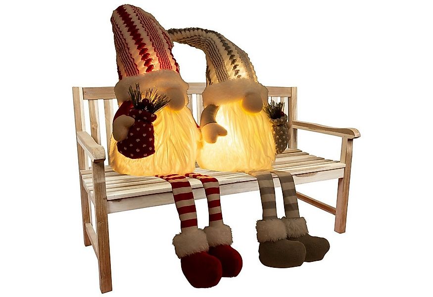 Christmas Paradise Weihnachtsfigur Wichtel mit LED 30cm (70cm) Kantenhocker günstig online kaufen