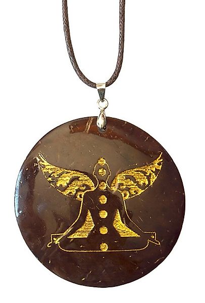 Saraswati Kette mit Anhänger Halskette "Chakra Buddha" Coconut gold lackier günstig online kaufen