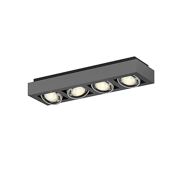 Arcchio Deckenlampe Ronka 9624453 Modern in Schwarz aus Aluminium 4-flammig günstig online kaufen
