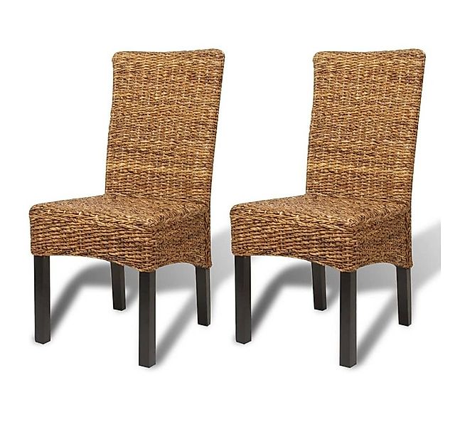 vidaXL Esszimmerstuhl Esszimmerstühle 2 Stk. Abaca und Massivholz (2 St) günstig online kaufen