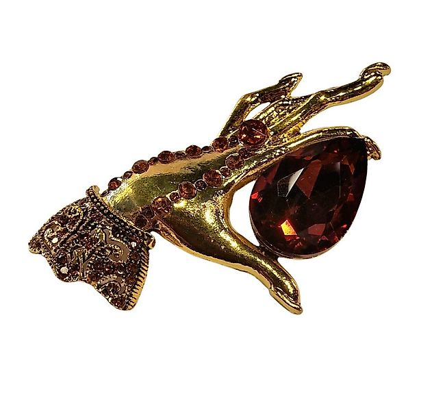 Dark-Desires Brosche Vintage Brosche 80s Style Hand, Damen Brosche vintage günstig online kaufen