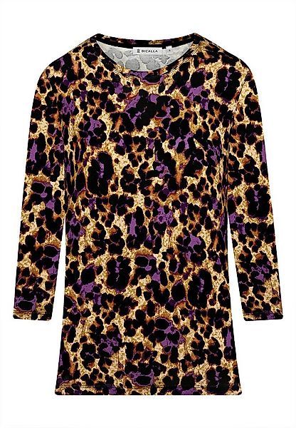 BICALLA T-Shirt Shirt mit Leo-Print in Lila/Schwarz (1-tlg) günstig online kaufen