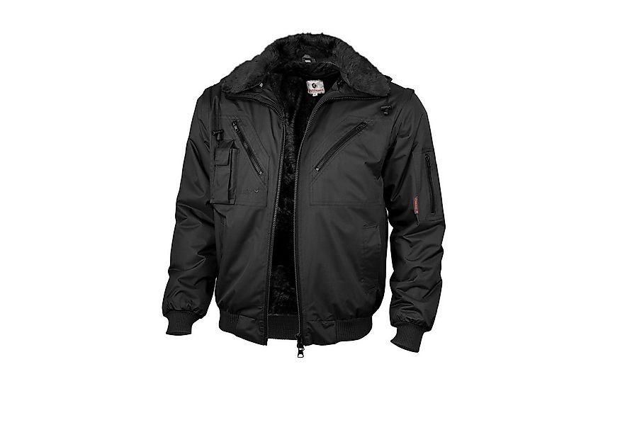 Qualitex Workwear Pilotenjacke Pilotenjacke wasserdicht schwarz, Gr. 4XL günstig online kaufen