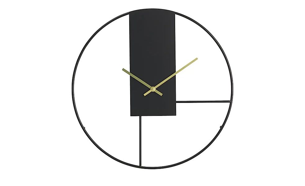 Wanduhr   ¦ schwarz ¦ Metall,MDF ¦ Maße (cm): B: 60 H: 60 T: 3.5 Accessoire günstig online kaufen