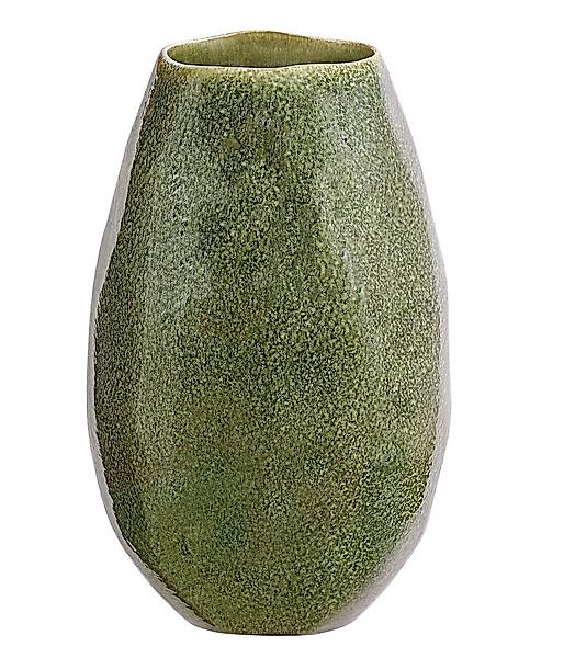 Dehner Übertopf Vase Linn, Keramik, lasiert, dunkelgrün, handgefertige Blum günstig online kaufen