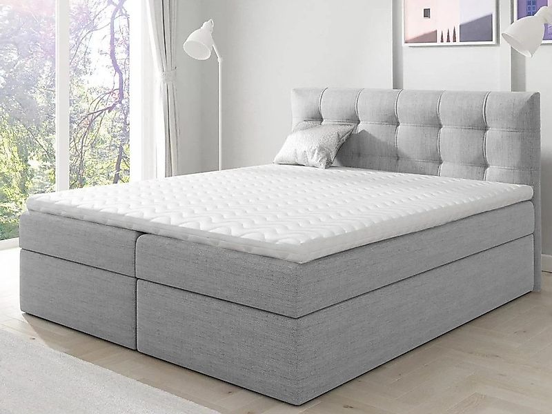 Beautysofa Boxspringbett Kontinentales mit Bettkasten TOPIQ günstig online kaufen