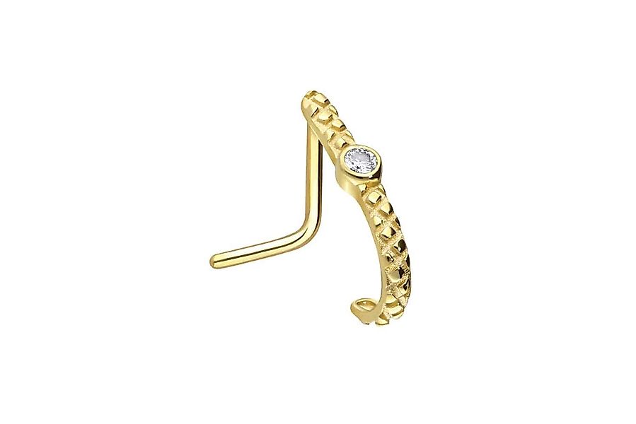 PIERCINGLINE Nasenpiercing 18 Karat Gold Nasenstecker günstig online kaufen