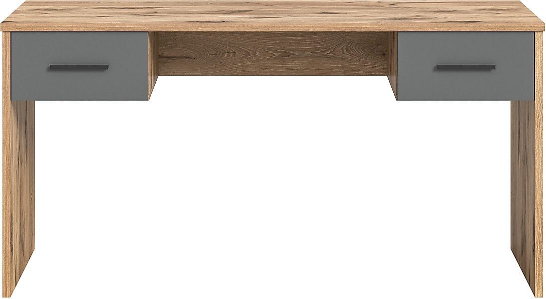 INOSIGN Schreibtisch "Riga, Breite 150cm, in Nox Oak Nachbildung und Basalt günstig online kaufen
