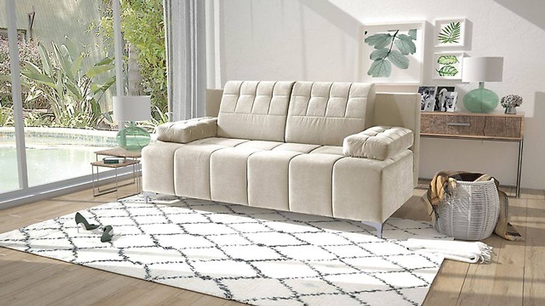 exxpo - sofa fashion 3-Sitzer »Sinus Schlafsofa, Dauerschläfer, Bettkasten, günstig online kaufen