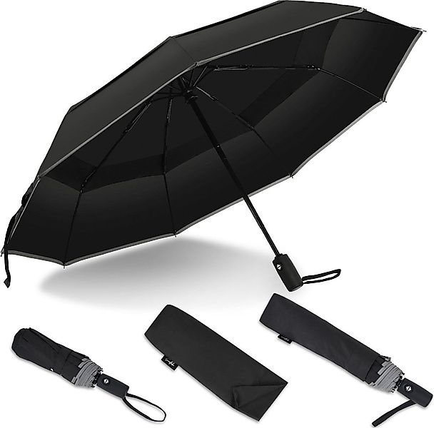 Sunflake Taschenregenschirm Faltbar & Sturmfest - Kompakt mit Doppeltem Dac günstig online kaufen