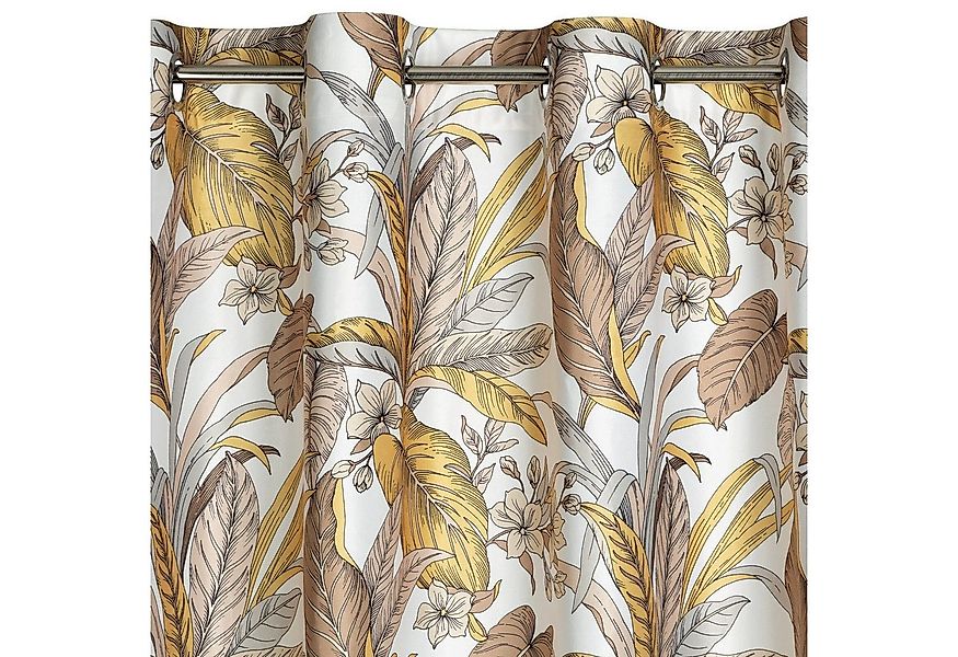 Design91 Vorhang Vorhänge mit Dschungel Muster Palmenblätter Botanische Mot günstig online kaufen