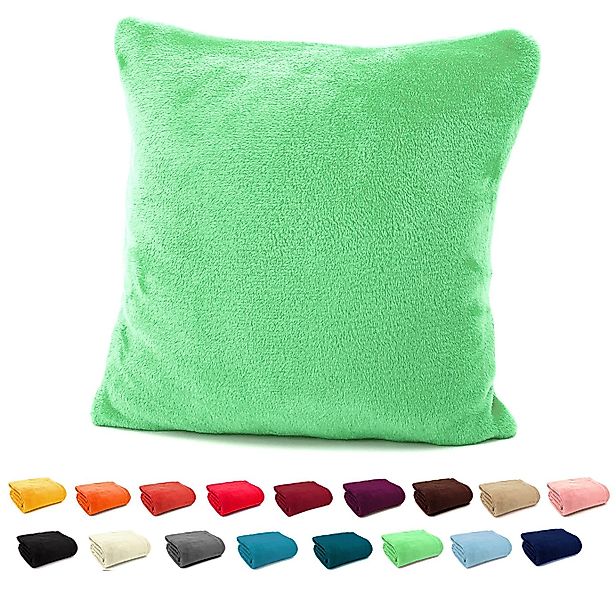heimtexland Dekokissen Flanell Soft Kuschelkissen Plüsch Kissenbezug, super günstig online kaufen