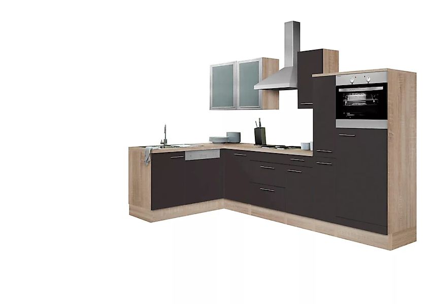 OPTIFIT Winkelküche "Kalmar", mit E-Geräten, Stellbreite 300 x 175 cm günstig online kaufen