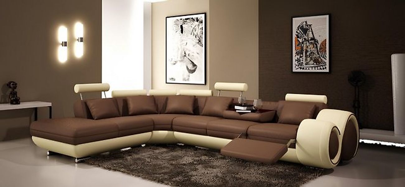 Xlmoebel Sofa Ledersofa Eckcouch Wohnlandschaft Ecksofa Eckgarnitur Design günstig online kaufen