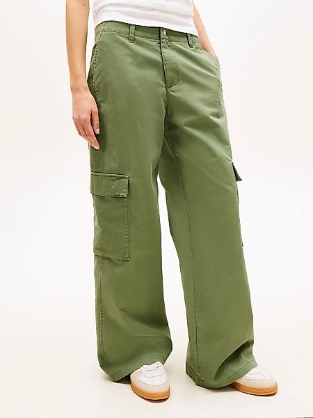 Tommy Jeans Cargohose "TJW LR WIDE STRAIGHT CARGO PANT" im Baumwoll-Mix, Lo günstig online kaufen
