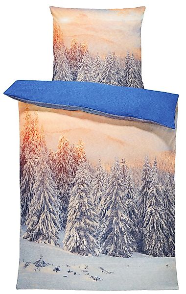 One Home Bettwäsche Winterlandschaft, Fleece, 2 günstig online kaufen