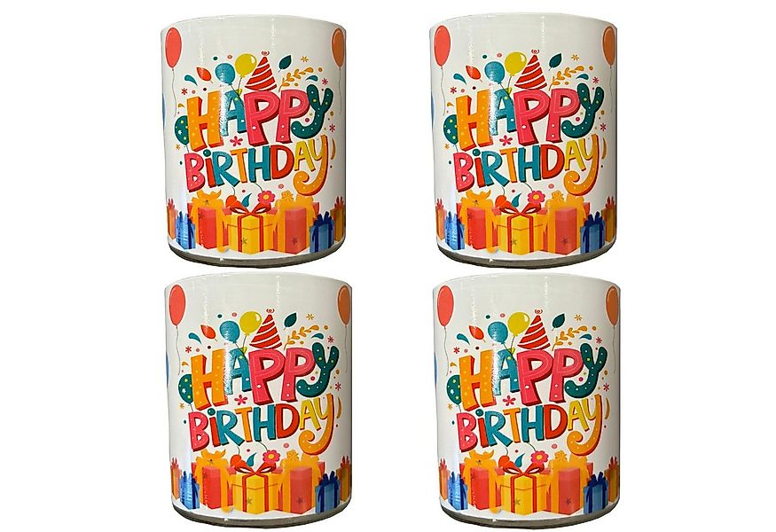 Candelo Geburtstagskerze 4er Set Geburtstagskerze im Glas Happy Birthday Ke günstig online kaufen