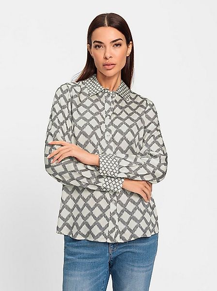 heine Klassische Bluse Druck-Bluse Langarm günstig online kaufen