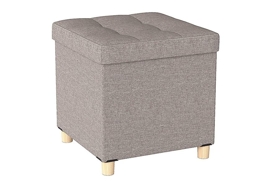 COSTWAY Sitzhocker, mit Stauraum, Fußhocker mit gepolstertem Deckel, 45x45x günstig online kaufen