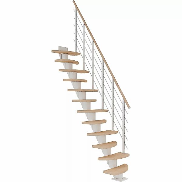 Dolle Mittelholmtreppe Berlin Eiche Weiß GH bis 292 cm Variabel 64 cm FSC günstig online kaufen