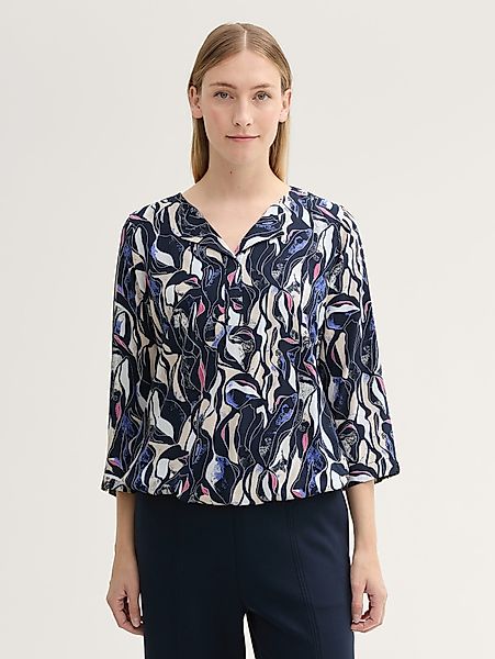 TOM TAILOR Langarmbluse Gemusterte Bluse mit günstig online kaufen